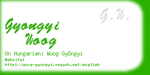gyongyi woog business card