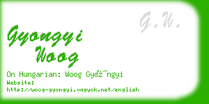 gyongyi woog business card
